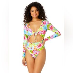 Celebrity Pink Vibrant Floral Women’s One Piece